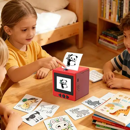 Mini Impresora Térmica Klack AI Printer Bluetooth WiFi Recargable Roja