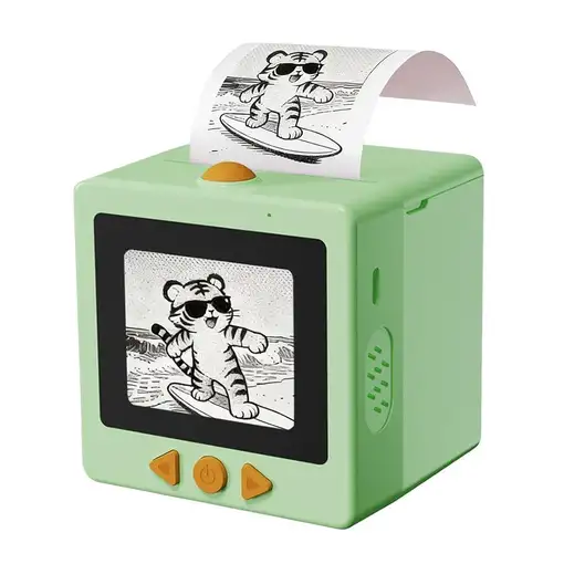 Mini Impresora Térmica Klack AI Printer Bluetooth WiFi Recargable Verde Mini Impresora Térmica Klack AI Printer Bluetooth WiFi Recargable Verde