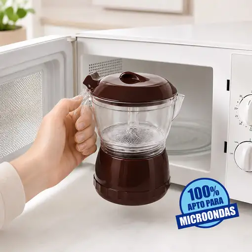 Cafetera Klack para Microondas 6 Tazas con Filtro Permanente