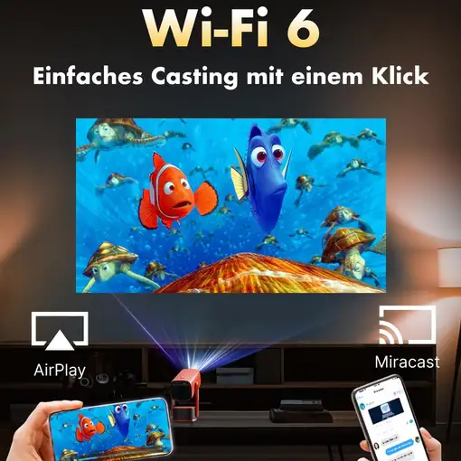 Proyector portátil Klack SkyEcho FreeONE 4K con Android y WiFi 6