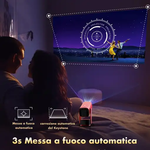 Proyector portátil Klack SkyEcho FreeONE 4K con Android y WiFi 6