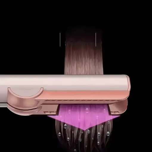 Plancha secador Klack 2 en 1 con iones negativos Rosa