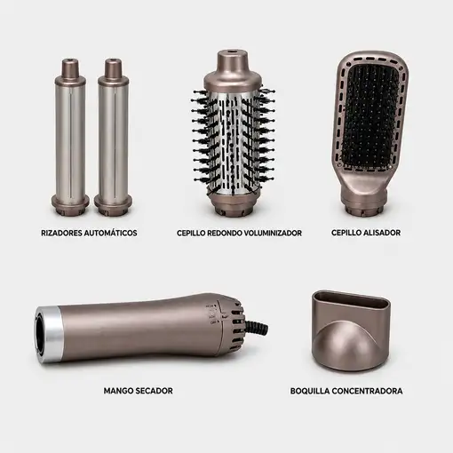 Cepillo secador moldeador Klack 5 en 1 900W efecto Coanda