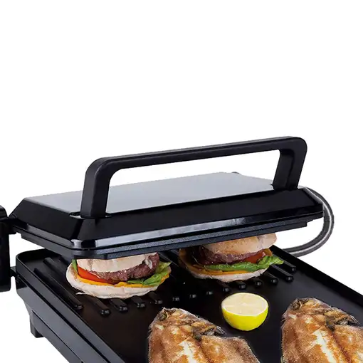 Parrilla multifunción Klack 2 en 1 grill y plancha 2000W apertura 180°