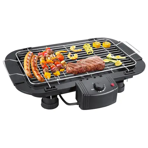 Barbacoa eléctrica Klack 2000W con 5 temperaturas y bandeja recoge grasa Barbacoa eléctrica Klack 2000W con 5 temperaturas y bandeja recoge grasa
