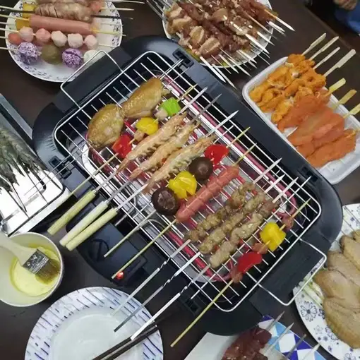 Barbacoa eléctrica Klack 2000W con 5 temperaturas y bandeja recoge grasa