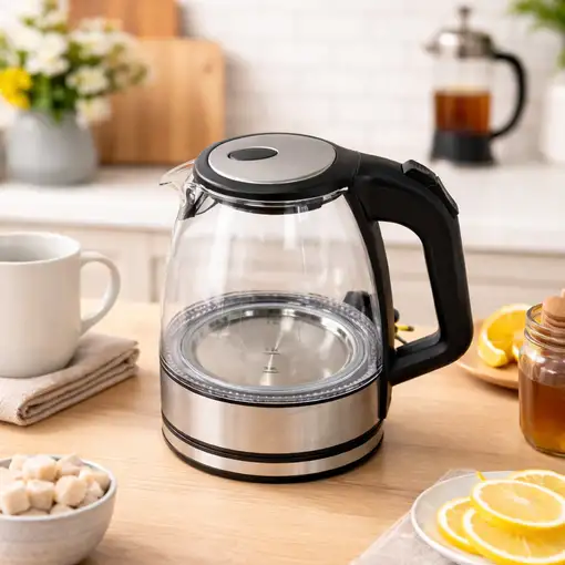 Hervidor de Agua Klack Cristal 1,8L 2200W con Apagado Automático