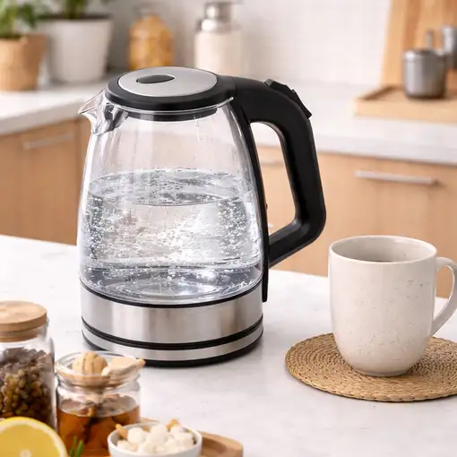 Hervidor de Agua Klack Cristal 1,8L 2200W con Apagado Automático