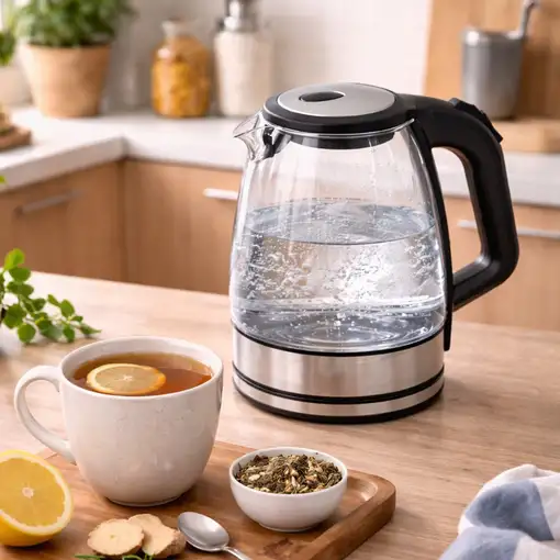 Hervidor de Agua Klack Cristal 1,8L 2200W con Apagado Automático