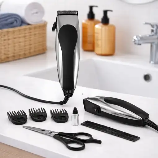 Cortadora de pelo Klack 10W con kit de 10 piezas y accesorios