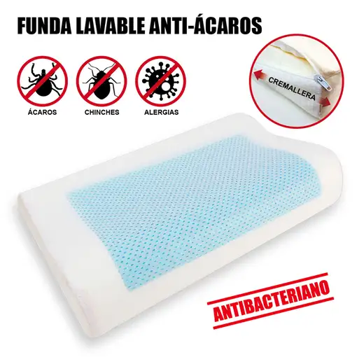 Almohada Viscoelástica Klack con Gel Refrescante y Efecto Memoria