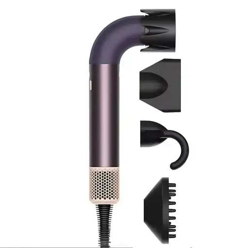 Secador Iónico 5 en 1 KLACK Secdys Curvo, 1400 W, Sin Aspas, Morado