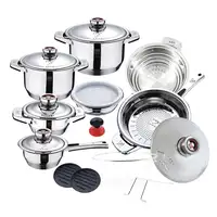 Batería de Cocina Klack 16 Piezas Acero Inoxidable Inducción Batería de Cocina Klack 16 Piezas Acero Inoxidable Inducción