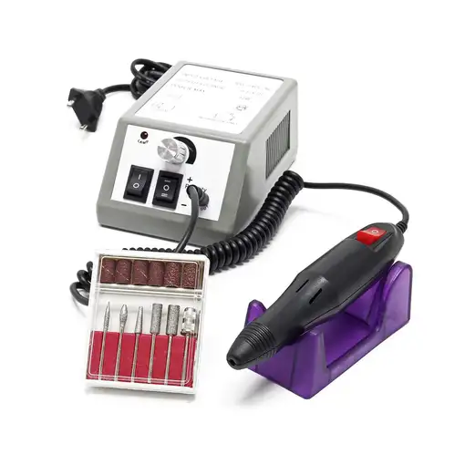 Set Manicura y Pedicura Klack con Torno Eléctrico y 6 Cabezales