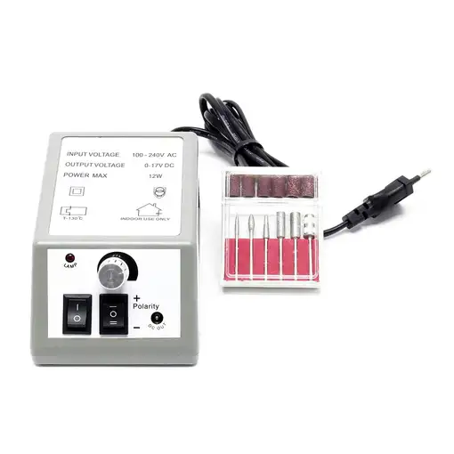 Set Manicura y Pedicura Klack con Torno Eléctrico y 6 Cabezales