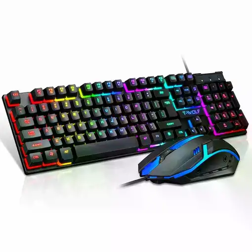 Teclado Gaming Klack con Cable USB y Retroiluminación LED Teclado Gaming Klack con Cable USB y Retroiluminación LED