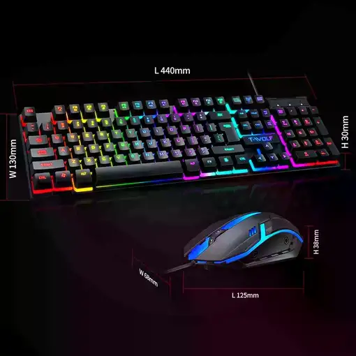 Teclado Gaming Klack con Cable USB y Retroiluminación LED