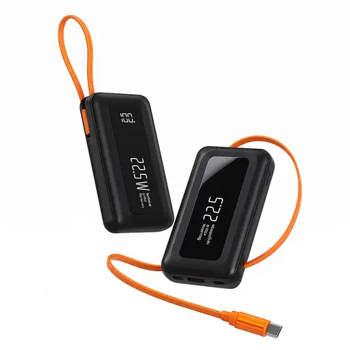PowerBank Klack 10000mAh 22.5W con Cable Retráctil para iPhone PowerBank Klack 10000mAh 22.5W con Cable Retráctil para iPhone