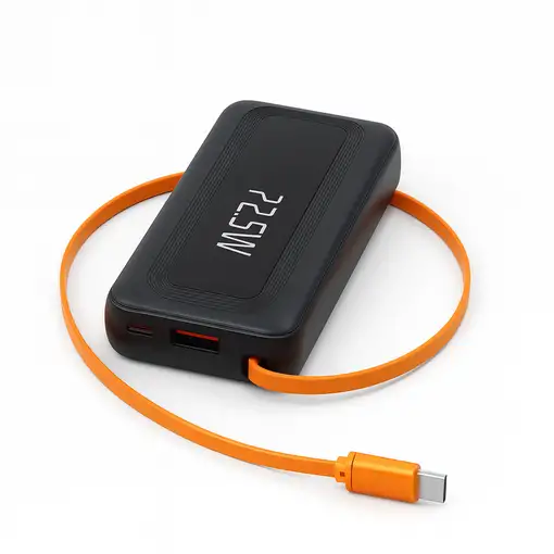 PowerBank Klack 10000mAh 22.5W con Cable Retráctil para iPhone
