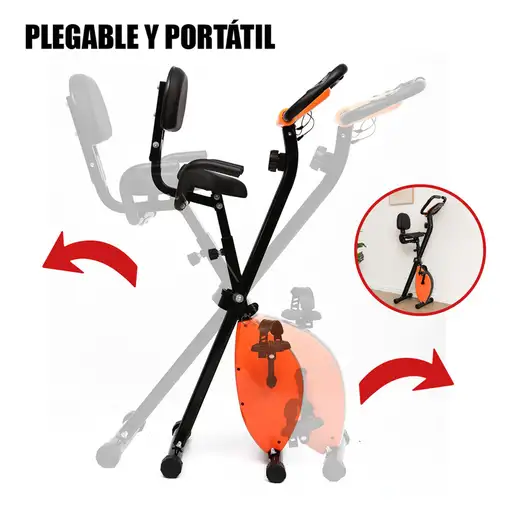 Bicicleta Estática Klack con Respaldo Lumbar y LCD 8 Niveles
