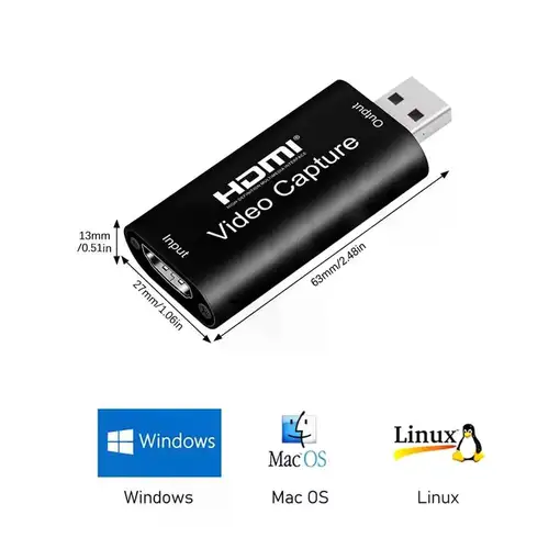 Capturadora de Vídeo HDMI Klack 1080P 30FPS con Audio USB