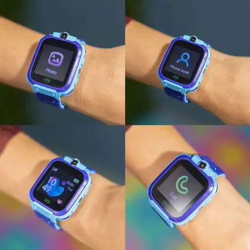 Pack 2 Relojes GPS Niños KLACK 4G, SOS, Cámara, Azul y Rosa