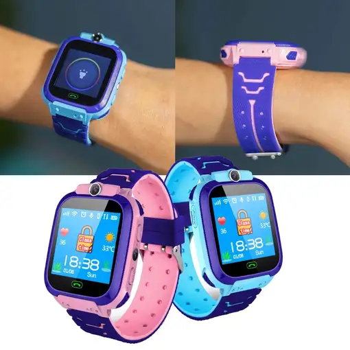 Pack 2 Relojes GPS Niños KLACK 4G, SOS, Cámara, Videollamada, Rosa