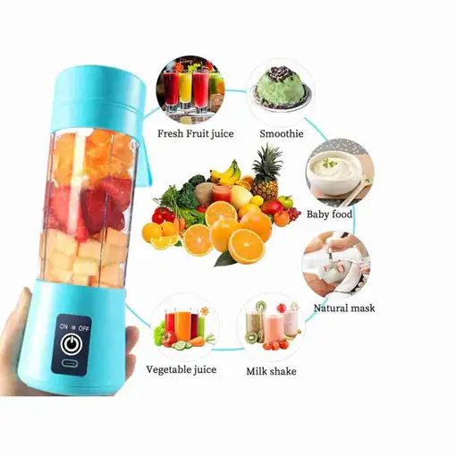 Batidora Licuadora Portátil Klack 380ml con 6 Cuchillas Morada