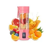 Batidora Licuadora Portátil Klack 380ml con 6 Cuchillas Rosa