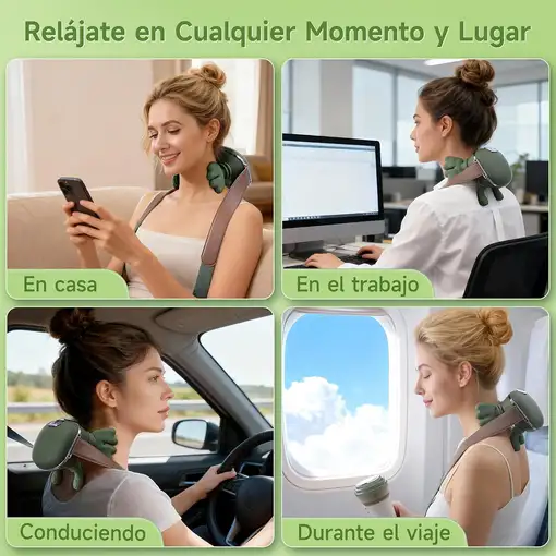 Masajeador Cervical y Espalda Klack 4D con Calor y 3 Intensidades