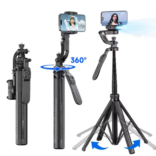 Trípode Gimbal Klack C16 AI con Seguimiento Facial y Control Remoto Trípode Gimbal Klack C16 AI con Seguimiento Facial y Control Remoto