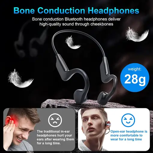 Auriculares Bluetooth Klack por Conducción Ósea IP55 y 8 Horas de Batería