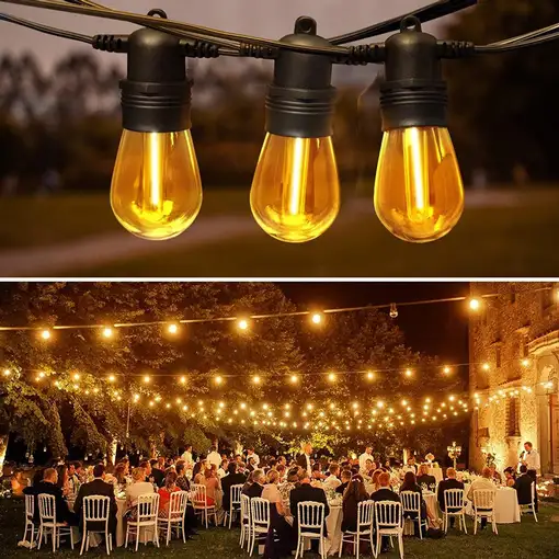 Guirnalda Solar Klack LED Vintage 5 m para Exterior e Interior
