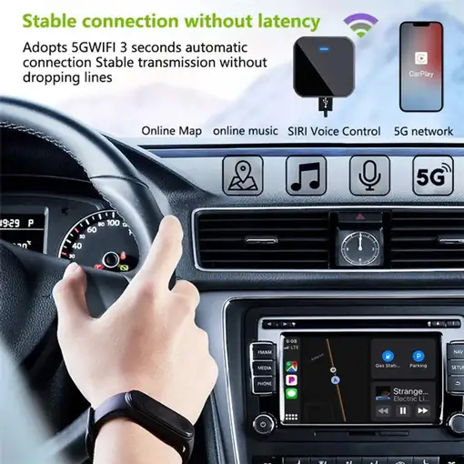 Adaptador Inalámbrico Klack para CarPlay y Android Auto Bluetooth 5.0