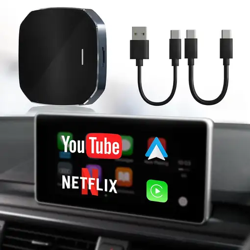 Mini CarPlay Box 2025 Klack Android Auto y CarPlay Inalámbrico