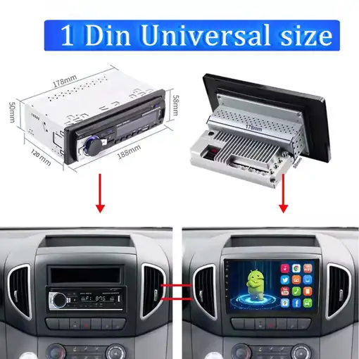 Reproductor Multimedia Klack Android 1 DIN Universal 9" QLED GPS CarPlay 6GB