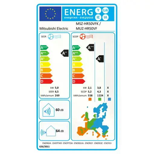 Aire Acondicionado Mitsubishi Electric MSZ-HR50VFK WIFI