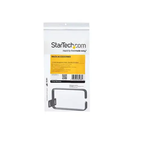 StarTech.com Gancho D-Ring Vertical 1U Para Gestión de Cables 5,7 x 10 cm - Gestio
