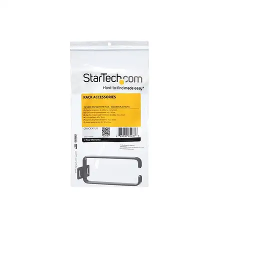StarTech.com Gancho D-Ring Vertical 1U Para Gestión de Cables 4,5 x 10 cm - Gestio