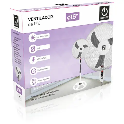 Ventiladores pie/suelo Negro THULOS