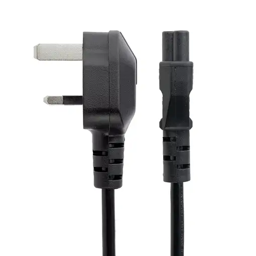 StarTech.com Cable de 2m de Alimentación para Portátiles, Enchufe BS1363 a C5, 2,5