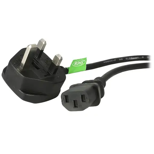 StarTech.com Cable de 1m (3 pies) de Alimentación de Ordenador para el Reino Unido StarTech.com Cable de 1m (3 pies) de Alimentación de Ordenador para el Reino Unido