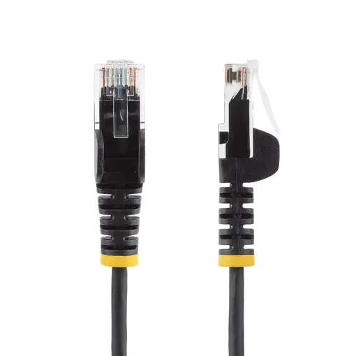 StarTech.com Cable Cat6 de 2m - Delgado - con Conectores RJ45 sin Enganches - Negr