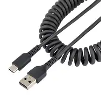 StarTech.com Cable de 1m de Carga USB A a USB C, Cable USB Tipo C Rizado de Carga StarTech.com Cable de 1m de Carga USB A a USB C, Cable USB Tipo C Rizado de Carga