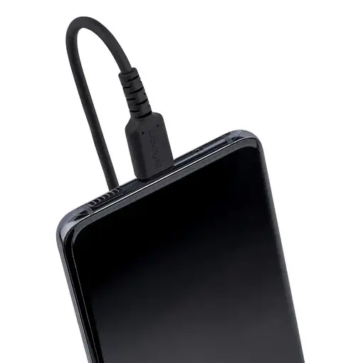 StarTech.com Cable de 50cm de Carga USB C a USB C, Cable USB Tipo C Rizado de Carg