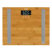JATA 577 báscula de baño Rectángulo Bamboo Báscula personal electrónica