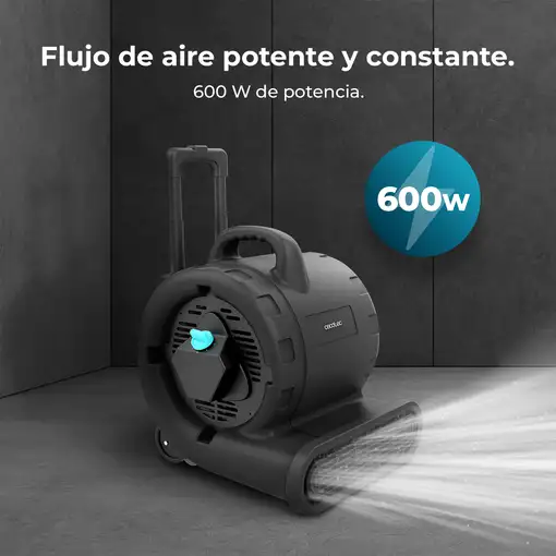 Cecotec Soplador de Suelo - Ventilador de Secado Blowindustry 6000 Flowfloor. 600W