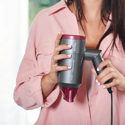 Solac Hair&Go Ionic secador 2000 W Gris, Púrpura