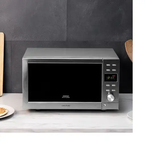 Cecotec 01399 microondas Negro, Acero Microondas con grill Encimera 20 L 700 W