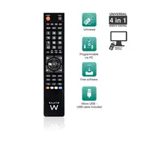 Ewent EW1570 mando a distancia DTT, DVD/Blu-ray, Proyector, SAT, STB, Altavoz para
